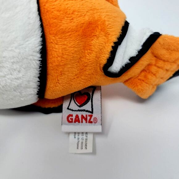 Ganz Webkinz Clown Fish Plush Stuffed Animal Orange & White HM219 - Picture 6 of 10